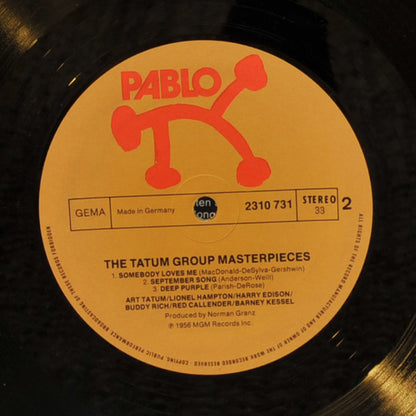 Art Tatum / Lionel Hampton / Harry Edison / Buddy Rich / Red Callender / Barney Kessel ‎– The Tatum Group Masterpieces