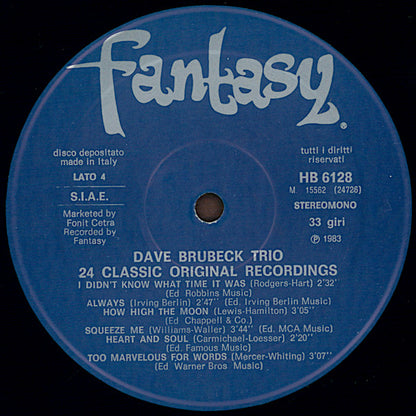 The Dave Brubeck Trio - Distinctive Rhythm Instrumentals