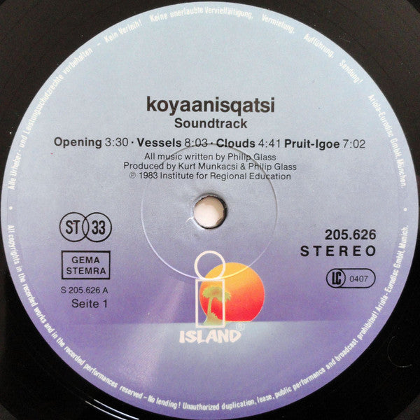 Philip Glass – Koyaanisqatsi (Original Soundtrack Album From The Film)