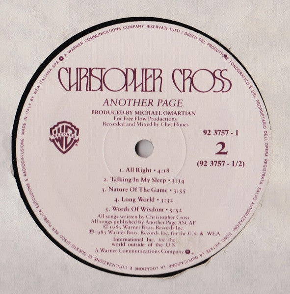 Christopher Cross - Another Page