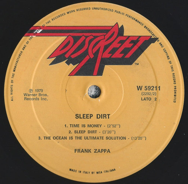 Frank Zappa - Sleep Dirt