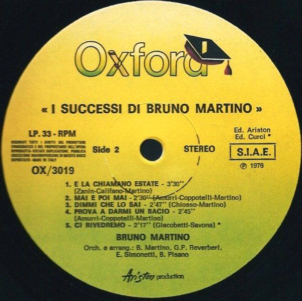 Bruno Martino - I Successi Di Bruno Martino