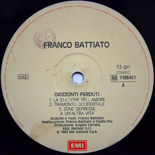 Franco Battiato - Orizzonti Perduti