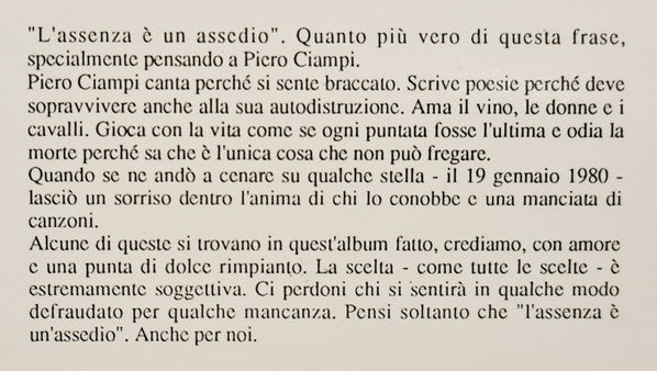 Piero Ciampi - L'Album Di Piero Ciampi (box)