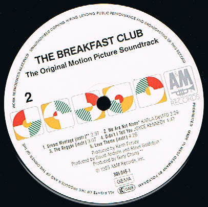Various - The Breakfast Club (Original Motion Picture Soundtrack)