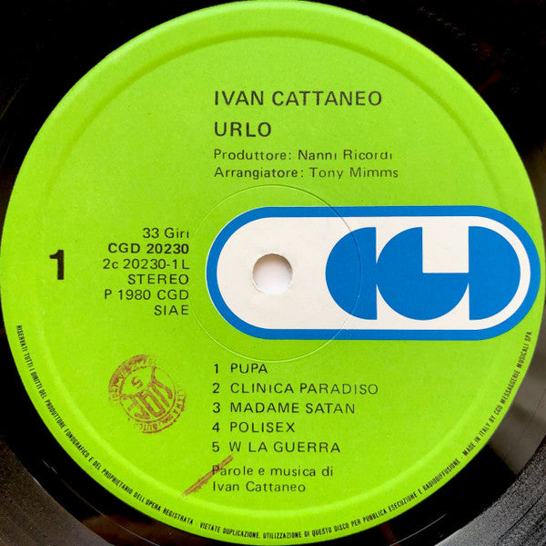 Ivan Cattaneo - Urlo