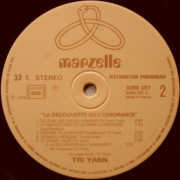 Tri Yann - La Découverte Ou L'ignorance
