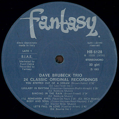 The Dave Brubeck Trio - Distinctive Rhythm Instrumentals