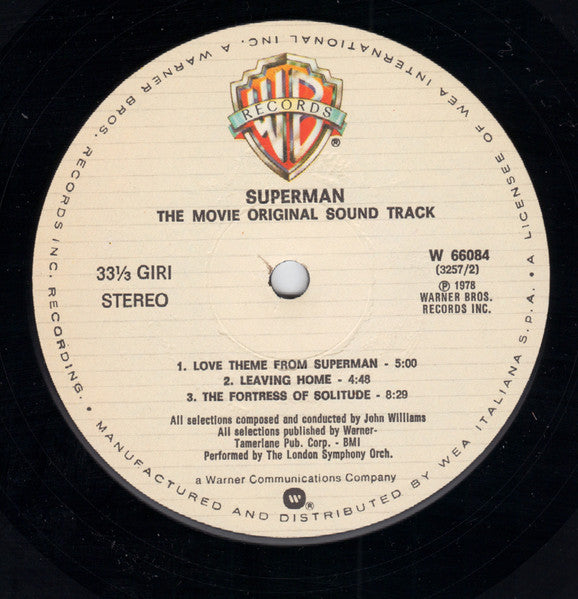 John Williams - Superman Il Film. (Original Sound Track)