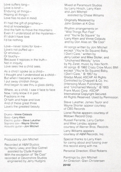 Joni Mitchell - Wild Things Run Fast
