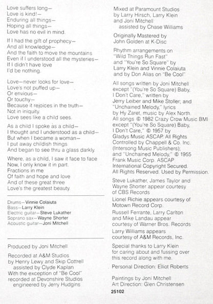 Joni Mitchell - Wild Things Run Fast