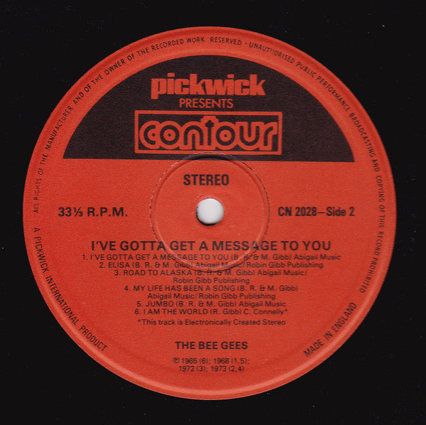 Bee Gees - I've Gotta Get A Message To You