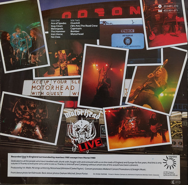 Motörhead - No Sleep 'til Hammersmith