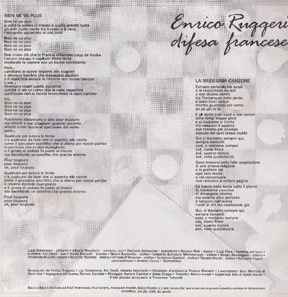 Enrico Ruggeri - Difesa Francese