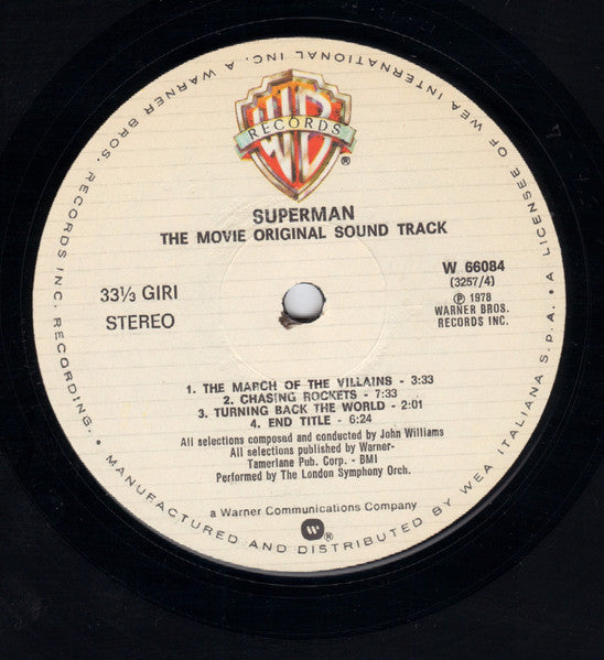 John Williams - Superman Il Film. (Original Sound Track)
