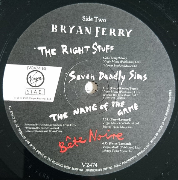 Bryan Ferry - Bête Noire