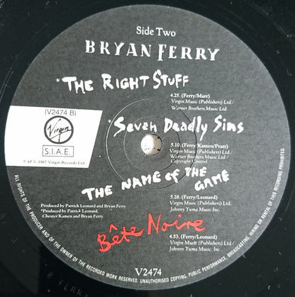 Bryan Ferry - Bête Noire