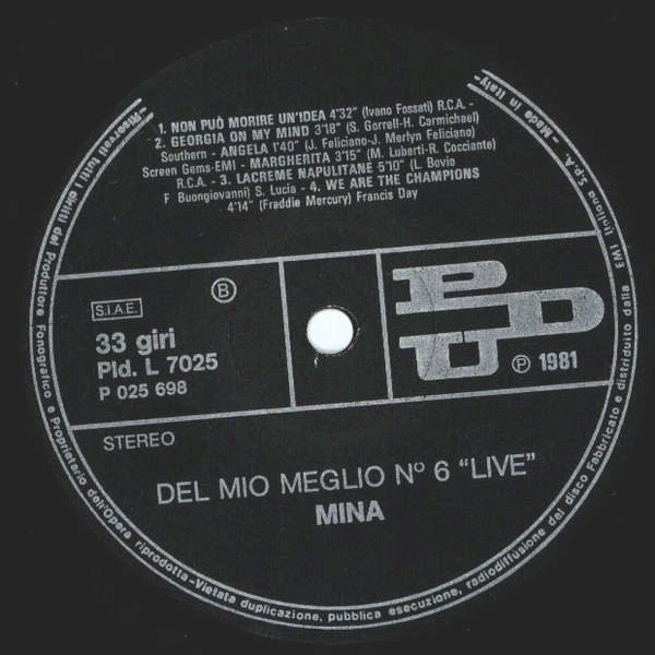 Mina - Del Mio Meglio N. 6 Live