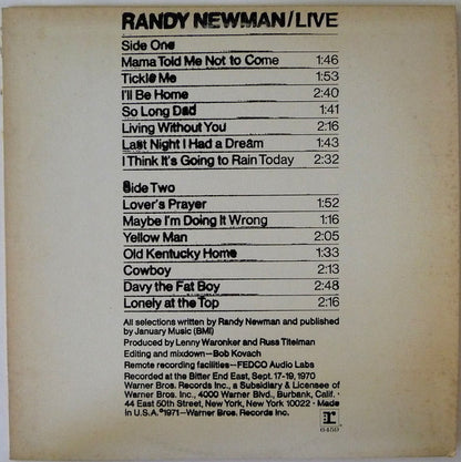 Randy Newman - Live