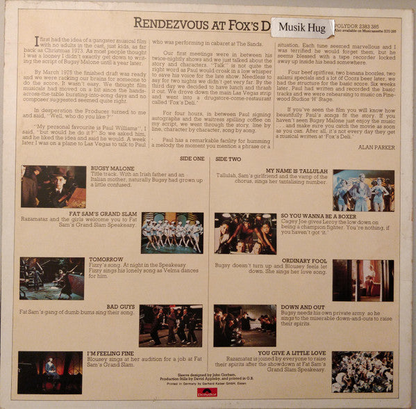 Paul Williams - Bugsy Malone (Original Soundtrack Recording)