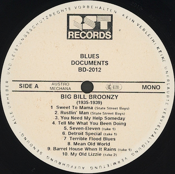 Big Bill Broonzy - Big Bill Broonzy (1935-1939)