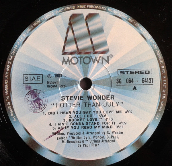 Stevie Wonder - Hotter Than July