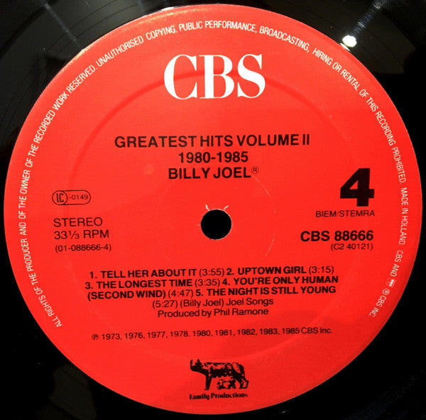 Billy Joel - Greatest Hits Volume I & Volume II