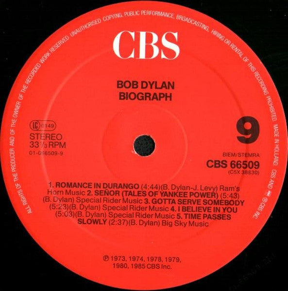 Bob Dylan - Biograph (Box)