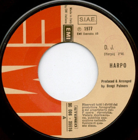 Harpo - D.J. (7")