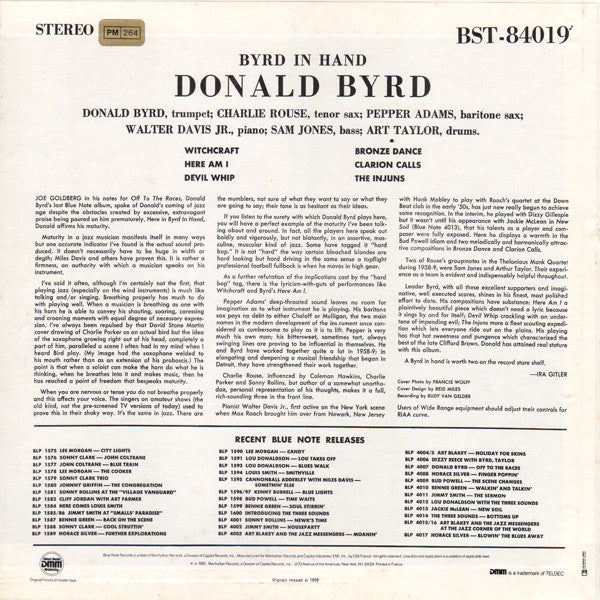 Donald Byrd - Byrd In Hand