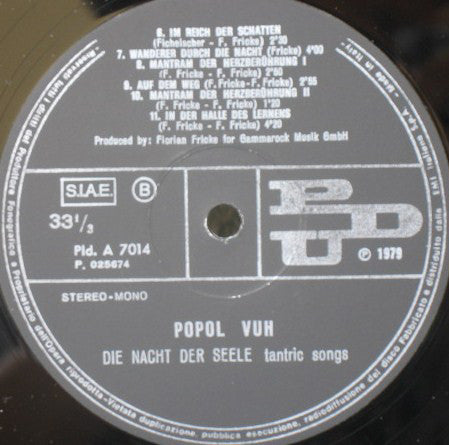Popol Vuh - Die Nacht Der Seele - Tantric Songs