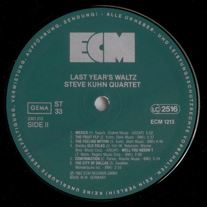 Steve Kuhn Quartet - Last Year's Waltz