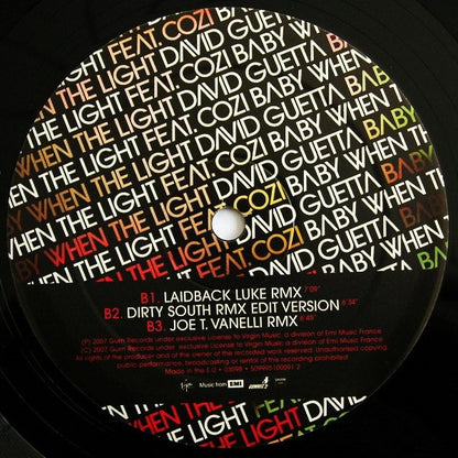 David Guetta Feat. Cozi ‎– Baby When The Light (Remixes)