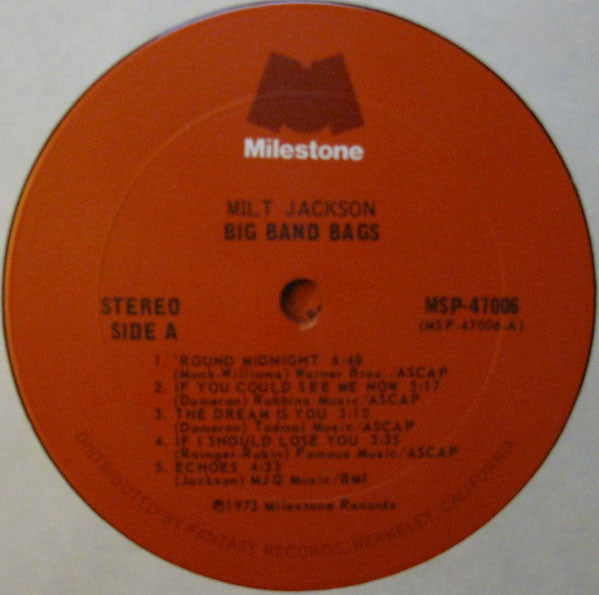 Milt Jackson - Big Band Bags