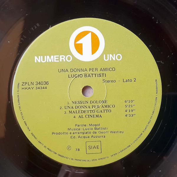 Lucio Battisti - Una Donna Per Amico
