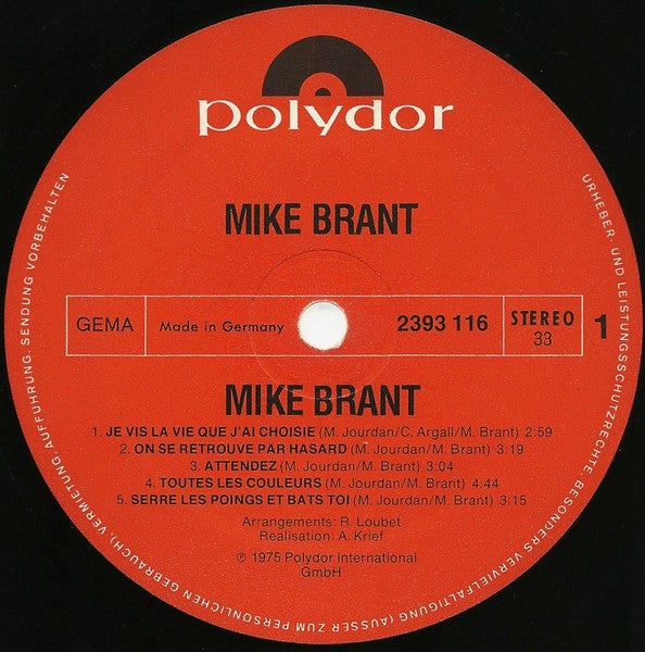 Mike Brant - Toutes Les Couleurs