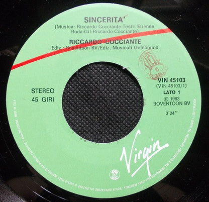 Riccardo Cocciante - Sincerità (7")