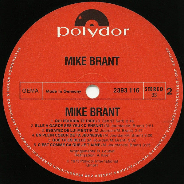 Mike Brant - Toutes Les Couleurs