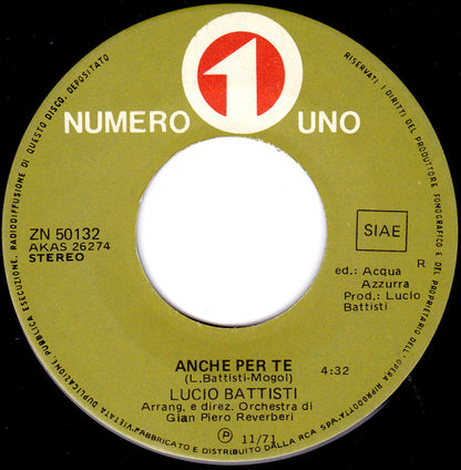 Lucio Battisti - La Canzone Del Sole (7")