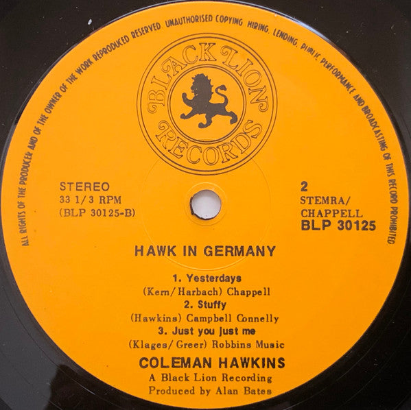 Coleman Hawkins & Bud Powell ‎– Hawk In Germany