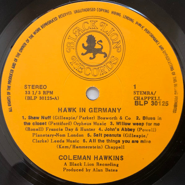 Coleman Hawkins & Bud Powell ‎– Hawk In Germany