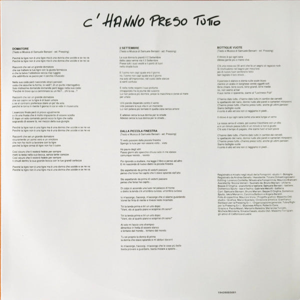 Samuele Bersani - C'Hanno Preso Tutto