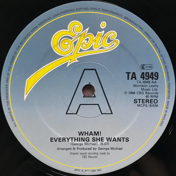 Wham! - Last Christmas (Pudding Mix) / Everything She Wants