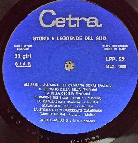Otello Profazio - Storie E Leggende Del Sud