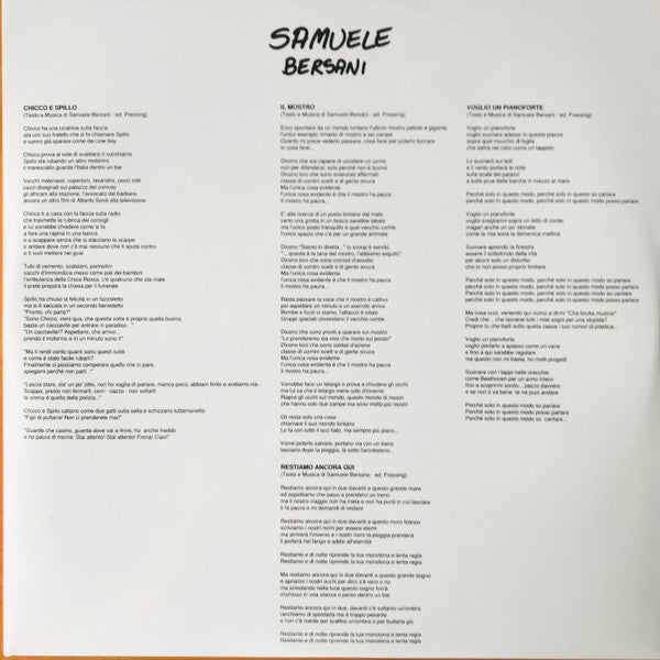 Samuele Bersani - C'Hanno Preso Tutto