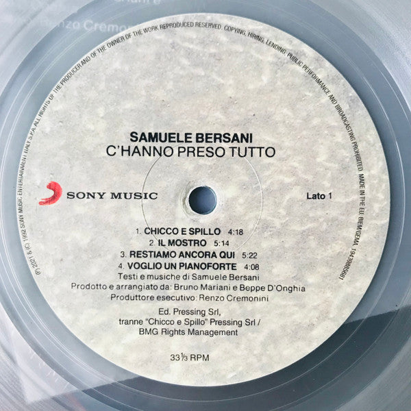 Samuele Bersani - C'Hanno Preso Tutto