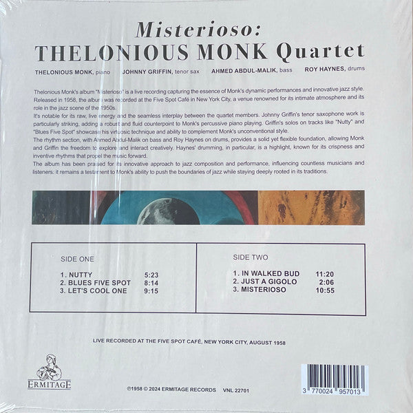The Thelonious Monk Quartet - Misterioso