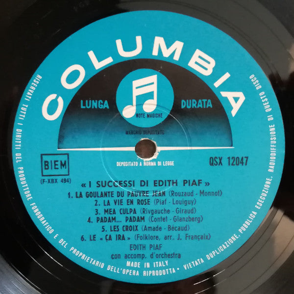 Edith Piaf - I Successi Di Edith Piaf
