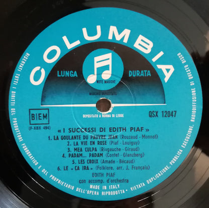Edith Piaf - I Successi Di Edith Piaf