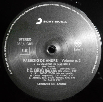 Fabrizio De André - Volume N. 3 (nuovo)